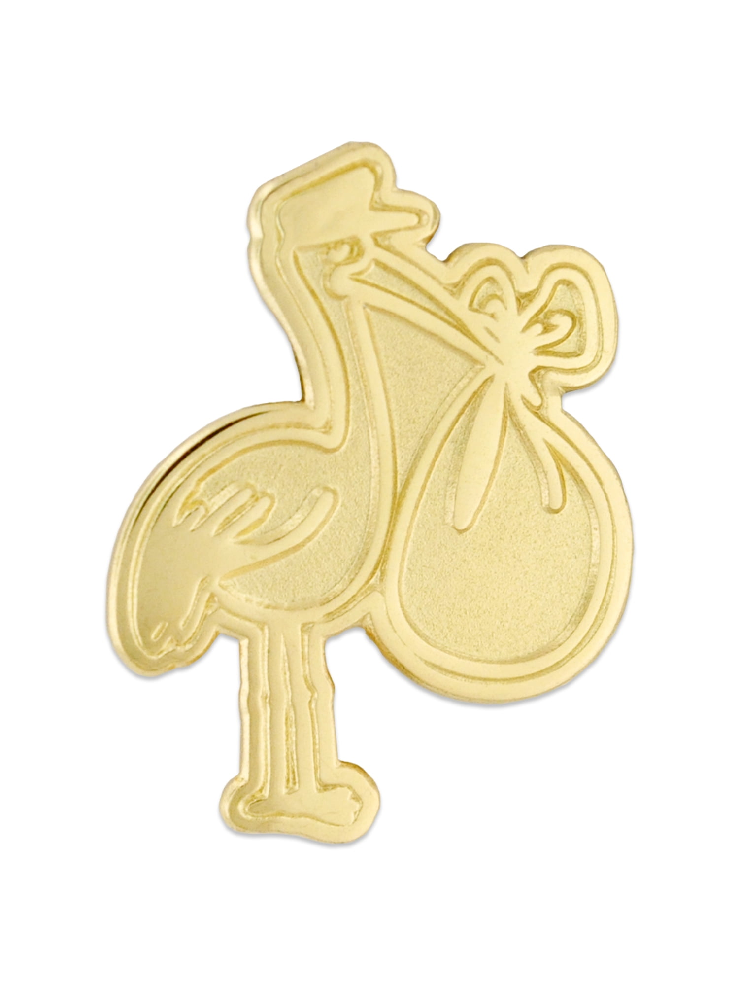 PinMart PinMart's Gold Stork Lapel Pin Baby Shower Favor