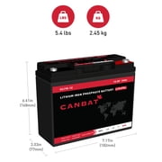 12V 18Ah Lithium Battery (LiFePO4)