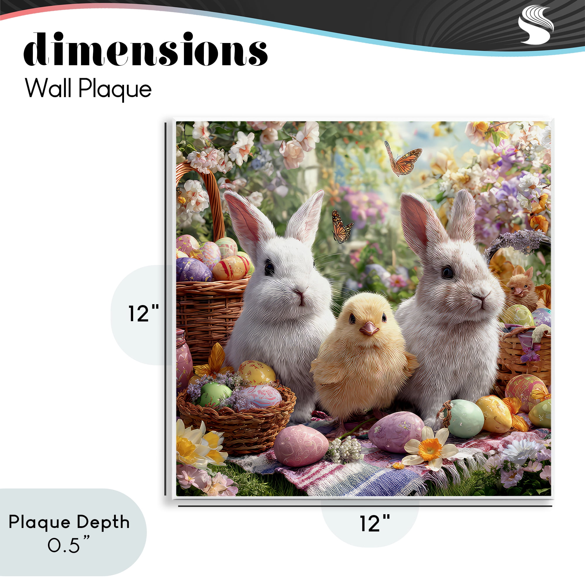 Stupell Industries Easter Animals & Eggs Wall Plaque Art, design by The Wands Want
