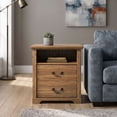 thumbnail image 3 of Furniture of America Chara Modern Wood 2-Drawer Nightstand with Open Top Shelf, Walnut, 3 of 15