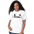 thumbnail image 3 of Meow Crazy Cat Ladies Ears Whiskers Women's Graphic T Shirt Tees Brisco Brands X, 3 of 5