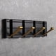 thumbnail image 5 of 4 Hooks Decorative Collapsible Wall Hooks, Collapsible Coat Hooks, Home Storage Hooks, Wall Mounted Hooks, Black/Gold, 5 of 5
