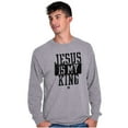 thumbnail image 5 of Jesus is my King Christian Faith Long Sleeve TShirt Men Women Brisco Brands S, 5 of 6
