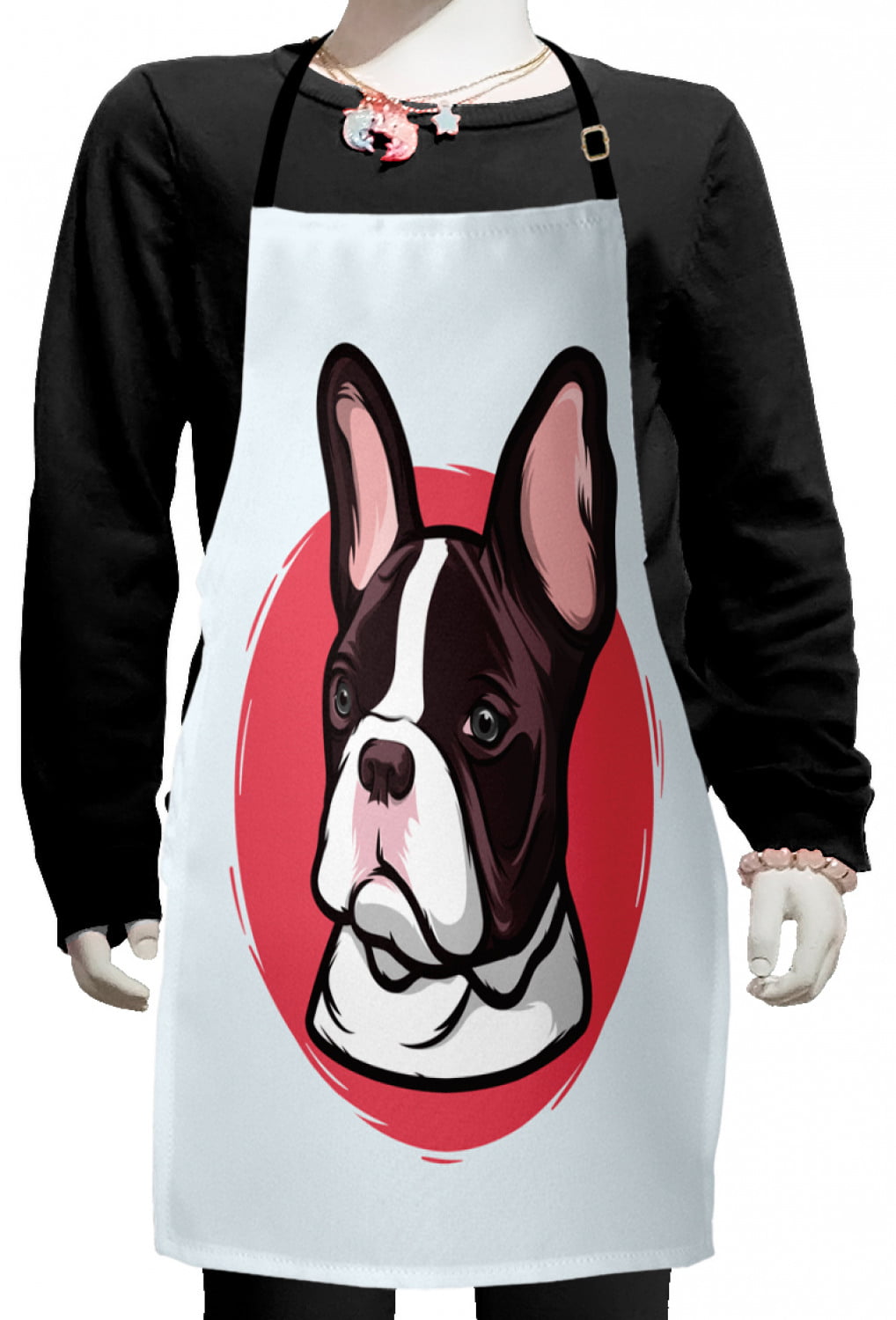 Ambesonne Kids Smock Painting Apron L Canine Breeds Love 