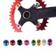 thumbnail image 5 of Paquete de 5 pernos de , pernos de de cadena cortos individuales aptos para bicicleta de carretera, bicicleta de montaña, BMX, (aleación d Negro Soledad pernos de plato de una sola velocidad, 5 of 6