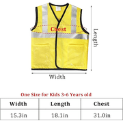 Construction Worker Costumes for Boys, Kids Builder Dress Up with Tool Set for Kids Pretend Role Play, Halloween Birthday Gift 3 4 5 6 Years Old
