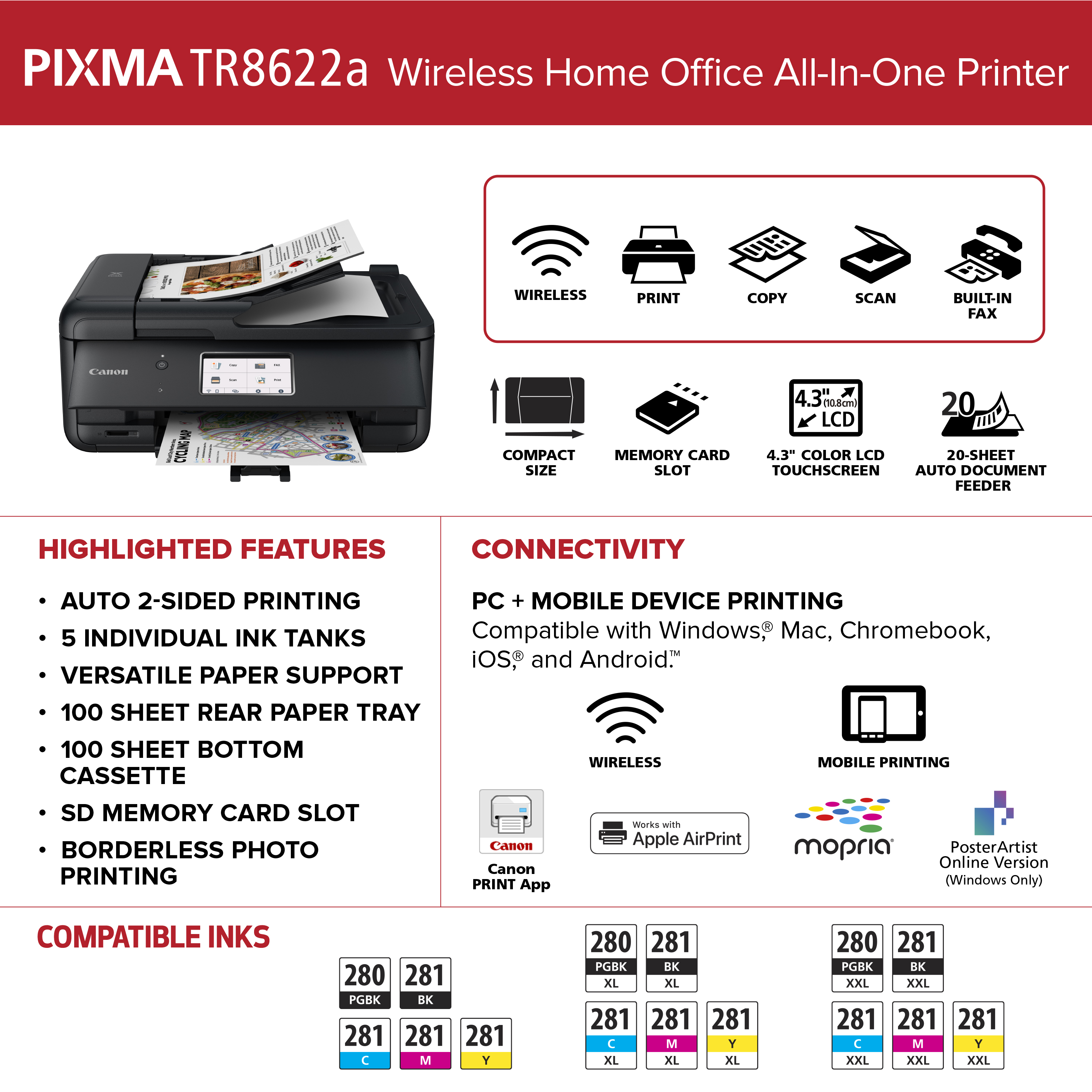 Canon PIXMA TR8622a Wireless All-In-One Inkjet Printer photo 6