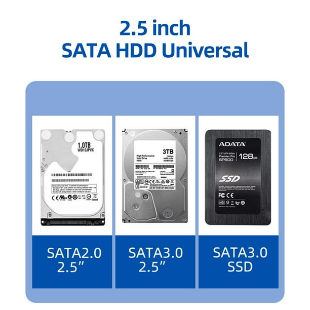 Caja de disco duro SATA tipo C USB3.1 de 2,5 pulgadas para sistema Windows/Mac OS/Linux Ndcxsfigh Para estrenar