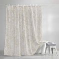 thumbnail image 3 of Ivory Cream Florals Shower Curtains for Bathroom, Abstract Damask Flowers European Style Waterproof Fabric Shower Curtain, Decorative Bathroom Curtain for Bathtub, 72"x84", No Hooks Included, 3 of 9