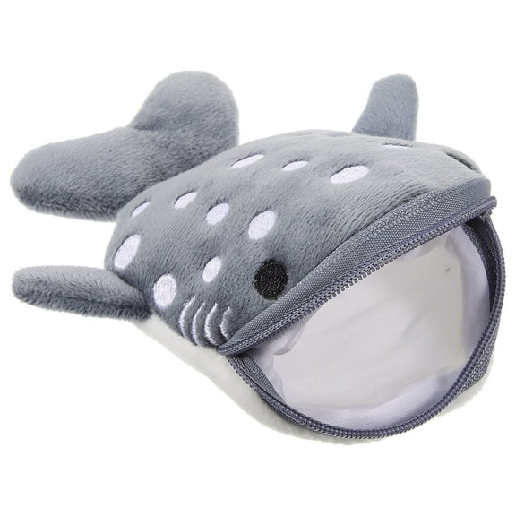 HONMEET Grey Plush Purse for Women and Kids, Soft Small Wallet for Daily Use and Travel