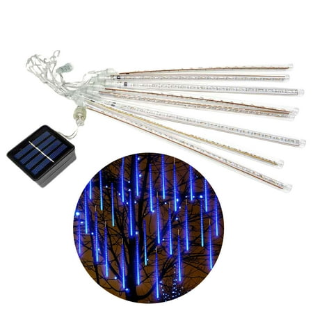 

LED Meteor Shower Light 8 Tube 144 Beads Solar Powered Outdoor Xmas Tree Decor