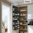 thumbnail image 2 of LazySpin Over the Door Organizer 5 Tiers, Extra Large Behind Door Storage of 10 Compartments, Over the Door Storage, Door Hanging Organizer for Closet, Diaper Organizer, Toy Storage, Black, 2 of 9
