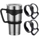 thumbnail image 1 of 2 X 30Oz Mug Handles, Bpa Free Cup Holders For Stainless Steel Mugs, Travel Mugs Coffee Mugs - Black, 1 of 4