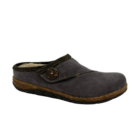 Earth Origins Womens Faux Fur Lined Slippers Size 8.5 Gray Arch Support Shoes