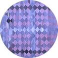 thumbnail image 1 of Ahgly Company Indoor Round Oriental Blue Traditional Area Rugs, 3' Round, 1 of 4