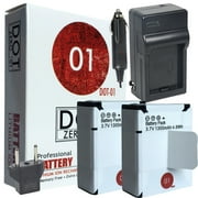2x DOT-01 Brand 1300 mAh Replacement GoPro AHDBT-302 Batteries and Charger for GoPro HERO3 Camcorder and GoPro AHDBT302