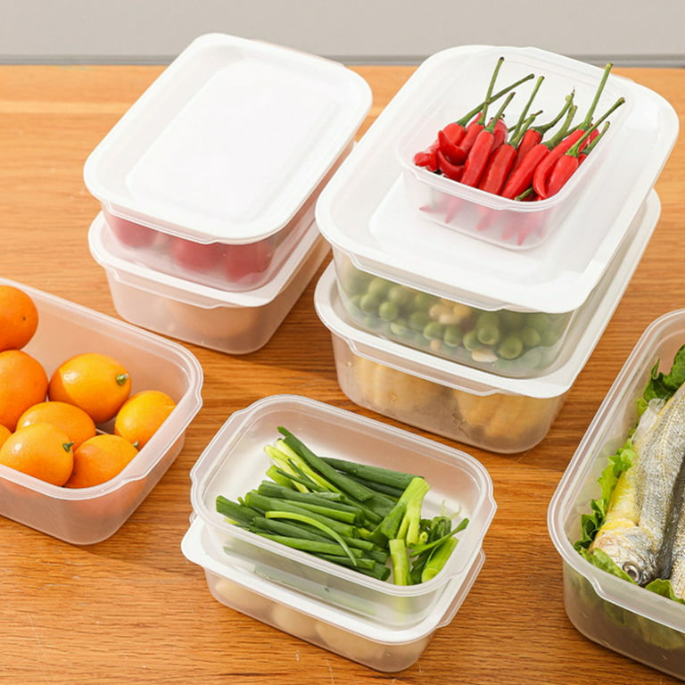 3 Pack Fridge Food Storage Container Set with Lids, Plastic Fresh Produce Saver Vegetable Fruit Meat Storage Organization, BPA Free Kitchen