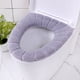 thumbnail image 5 of 5 piezas más gruesas para baño, suave, funda para asiento de inodoro, calentador, fibras elásticas, fácil instalación, fundas acolchadas para tapa, lavables y cómodas, 5 of 5