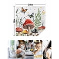 thumbnail image 4 of Mushroom Cloth Napkins Set of 6 Reusable Dinner Napkins, Butterfly Botanical Star Country Plant White Cocktail Napkin Washable Table Napkins for Wedding/Holiday Party/Baby Shower 20"x20", 4 of 7