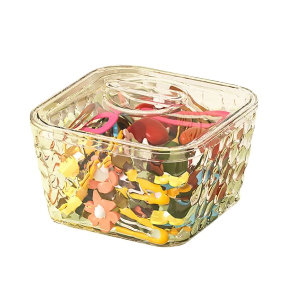 Elegant Jewelry and Hair Accessories Organizers Box Hair Clip Storage Box Plastic Texture for Bedroom or Office Use
