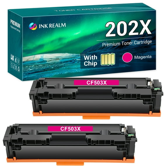 Ink realm 2-Pack Compatible Toner Replacement for HP CF503X Color LaserJet Pro M254dw M254dn M254nw, MFP-M281fdw MFP-M281fdn MFP-M281cdw MFP-M280nw Printer Magenta