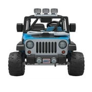 Power Wheels Deluxe Jeep Rubicon Wrangler 12V Ride-On, Blue