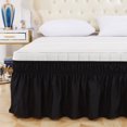 thumbnail image 3 of Faldones de cama, faldones de cama envolventes con cinturones ajustables para camas gemelas, 3 of 8