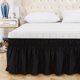 thumbnail image 3 of Faldones de cama, faldones de cama envolventes con cinturones ajustables para camas gemelas, 3 of 8
