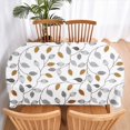 thumbnail image 2 of Rdsfhsp Neutral Mixed Leaf Vine Oval Tablecloth, Simple Leaves Print Decor Table Cover, Stain Proof 60"x84" Oval Dining Table, 2 of 4