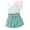 White, variant on Vedolay Girls Sets 2 Piece Outfits Girl's 2 Pieces One Shoulder Ribbed Tank Top and Floral Print Shorts Set,White 4-5 Years