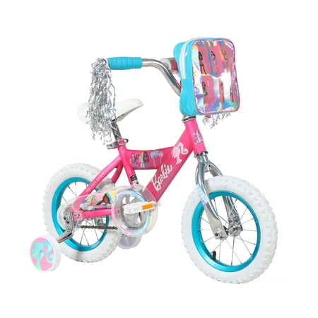 12" Dynacraft Barbie Girls BMX Bike, Kids Age 3-5 Years