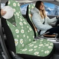 thumbnail image 2 of Uorisanigo Automotive Seat Covers, Vehicle Front Seat Protection, Blanket Cloth Fresh Daisy Print Car Seats Cover, 2-Pack Car Seats Cushion, Auto Accessories Fit for Most Cars SUV, 2 of 7