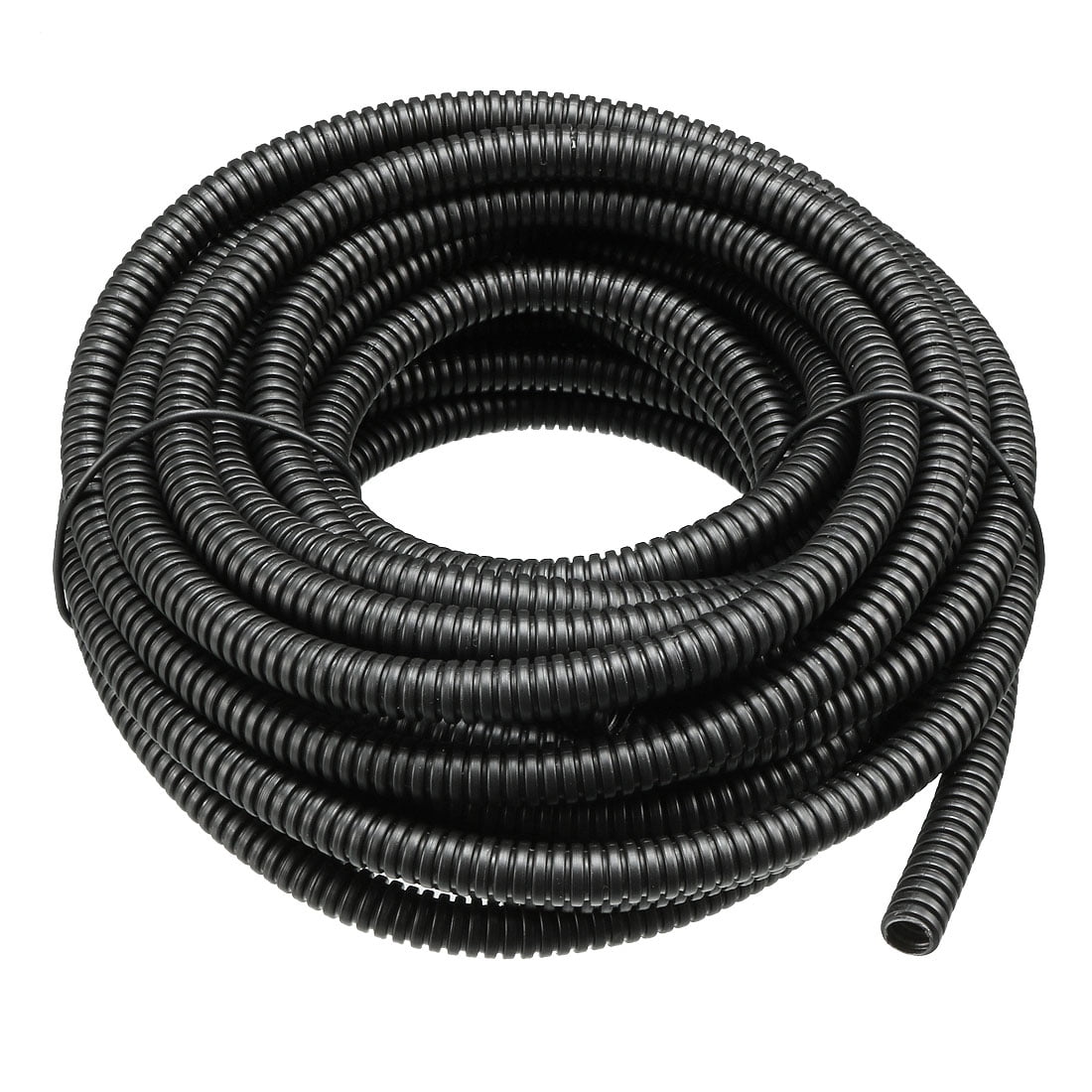 Corrugated Tube Conduit PP Tubing Flexible Pipe Hose Black 5.2mmx7.2mm 6M Long