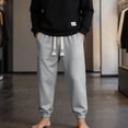 thumbnail image 7 of Kvture Mens Sports Jogger Pants Drawstring Loose Lounge Pants with Pockets Track Pants Men Workout Athletic Jogger Sweatpants Gray Pant, 7 of 7