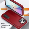 thumbnail image 4 of for iPhone 14 Plus Case, iPhone 14 Plus Phone Case with Built in Kickstand, Shockproof/Dustproof/Drop Proof Heavy Duty Military-Grade Rugged Protective Cover for iPhone 14 Plus,Red, 4 of 9