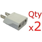 European to American Plug Adapter 2-pk- Europe Asia to US-Style converter