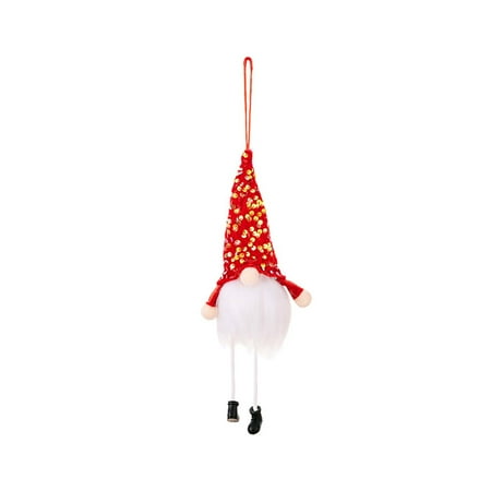 

TMOYZQ Christmas Decorations New Christmas Decorations Christmas Lights Sequined Hat Rudolph Pendant Dwarf Faceless Doll Pendantns Gift on Clearance