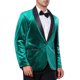 thumbnail image 4 of BLAZERS CHIC PARA HOMBRES INSPIRE, CON BRILLO Y RINCONES DE RINCONES, CON SOLAPA DE CHAL, BLAZERS DE FIESTA 2XL VERDE, 4 of 5