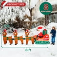 thumbnail image 5 of 8FT Christmas Inflatable Santa Claus on Reindeer Sleigh with LED Lights Christmas Decoration for Outdoor Yard, Garden, Holiday, 5 of 12