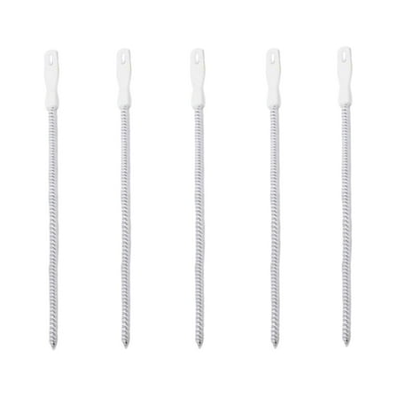 White ABS Drain Cleaner Sticks | 17.72" Sewer Unclogger Tool for Sink, Shower & Tub | Hair Catcher & Pipe Cleaner for Bathroom & Kitchen Drains