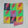 thumbnail image 2 of David Bowie Classic Ligtning Bolt Men's T-Shirt White Short Sleeve, 2 of 3