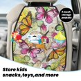 thumbnail image 5 of Fuzoiu Butterflies2 Print 2 Pack Kick Mat Back Seat Protector With 3 Storage Pockets, Universal Car Seat Back Organizer For Kids Pets, Waterproof Backseat Protector For Most Car, 5 of 8