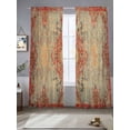 thumbnail image 5 of Red Blue Boho Semi Sheer Window Curtains 96 Inches Long, Ehtnic Abstract Art Modern Geometric Rod Pocket Voile Silky Chiffon Curtain Light Filtering Drapes for Living Room, Kitchen, 52"x96", 2 Panels, 5 of 9