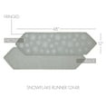 thumbnail image 4 of VHC Brands Yuletide Burlap Dove Grey Snowflake Runner 12x48, 4 of 4