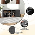 thumbnail image 4 of Fonirra Shoe Storage Bench with Padded Cushion, 3-Tier Entryway Bench with 9 Compartments, Adjustable Shelves, Closet, 4 of 7