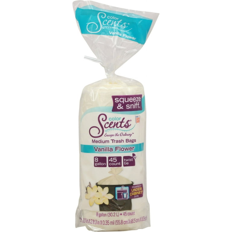 Color Scents 8 gal Squeeze & Sniff Twist Tie Vanilla Scent Trash