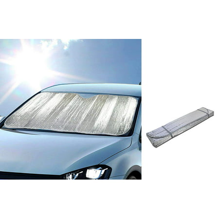 DINY Home & Style Windshield Sunshade Sun Reflector for Car Foldable UV Ray Reflector Auto Front Window Sun Shade Visor Shield Cover, Keeps Vehicle Cool 58