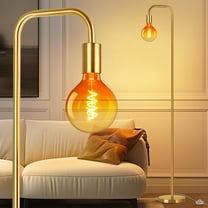 67" Floor Lamp for Living Room, Industrial Standing Lamp for Bedroom, Office, LED Bulb Included