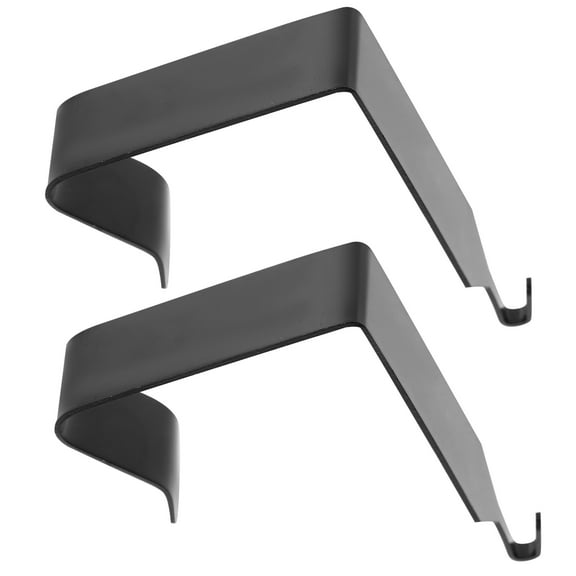 Hankins1 Bathroom Sturdy Over-the-Door Towel Hanger, Black, 2 Count