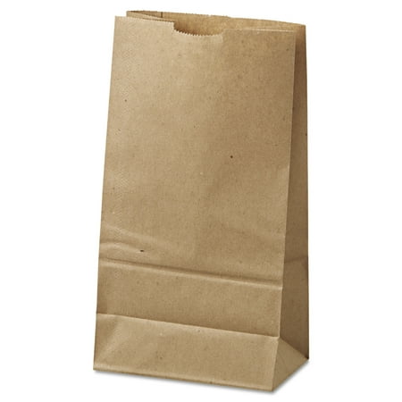 General #6 Paper Grocery Bag, 35lb Kraft, Standard 6 x 3 5/8 x 11 1/16, 500 bags